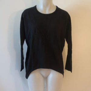 Womens Agnis B. Paris Black Wool Knit Sweater 1 US/S *